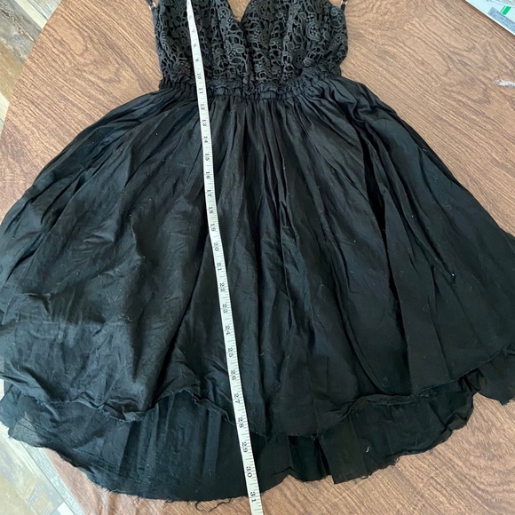 Last chance to buy! RAGA Black Open-Back Crochet Bodice Mini Dress - Picture 13 of 14